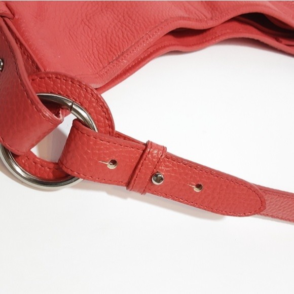 Coldwater Creek Genuine Leather Peach Hobo Shoulder Bag Purse Boho Chic - Picture 8 of 11